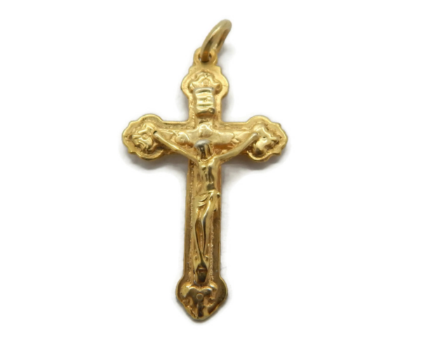 14K Yellow Gold Jesus Crucifix Pendant