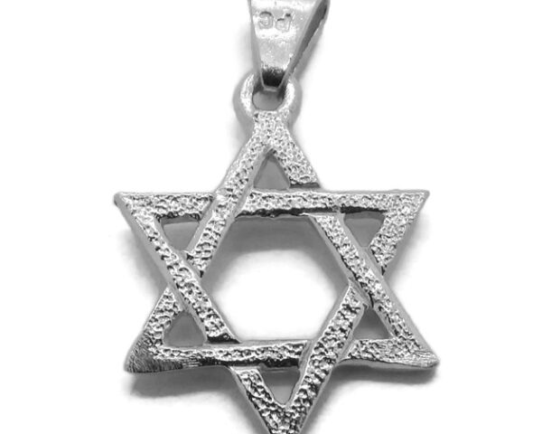 .925 Sterling Silver Classic Star of David Charm Pendant