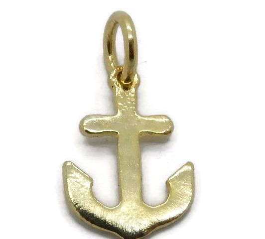 14K Yellow Gold Anchor (Ancla) Charm Pendant