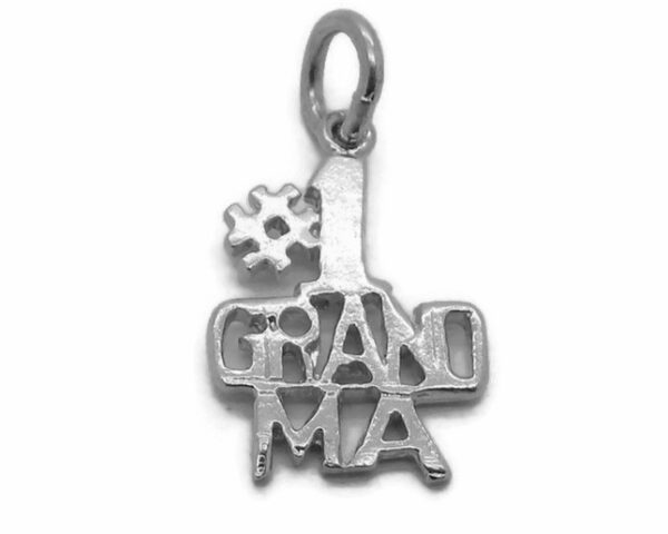 .925 Sterling Silver #1 Grandma Charm Pendant