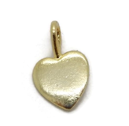 14K Yellow Gold Small Heart Charm Pendant