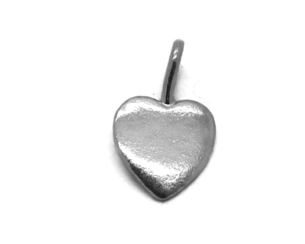 .925 Sterling Silver Small Heart Charm Pendant