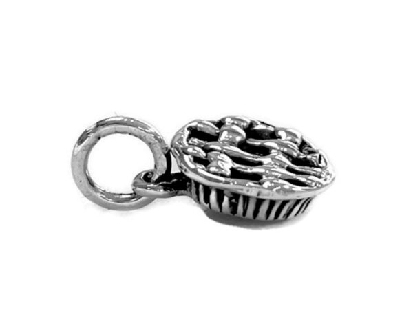 Pie Charm Pendant .925 Sterling Silver