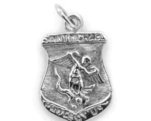 St. Michael Protect Us All Shield .925 Sterling Silver!!!