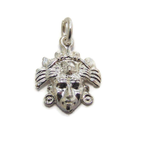 NEW!!! Mexican Aztec /Mayan Head Charm Pendant Sterling Silver!!