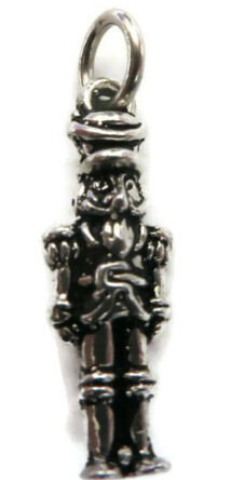 Nutcracker Soldier Pendant .925 Sterling Silver.