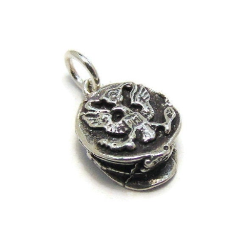 Police Cap Pendant .925 Sterling Silver!!