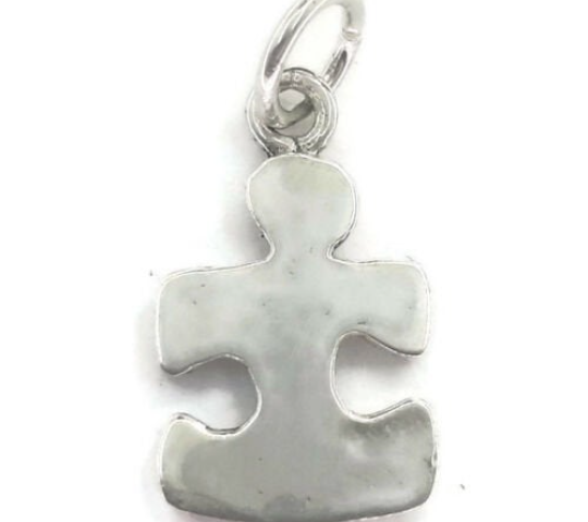 Puzzle Charm Pendant .925 Sterling Silver