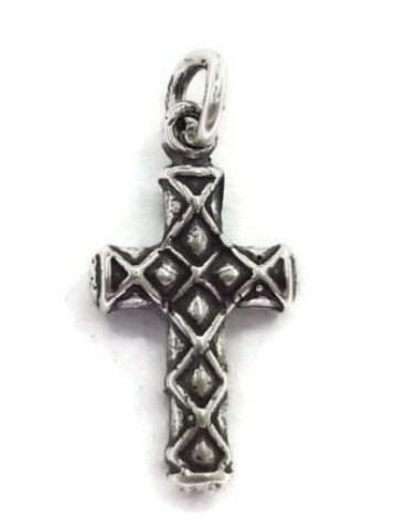 Cross Charm Pendant .925 Sterling Silver!!