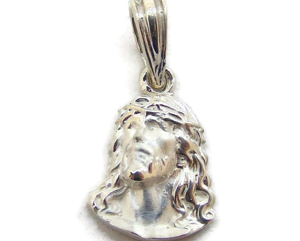 New! Jesus Christ Head Pendant .925 Sterling Silver!!