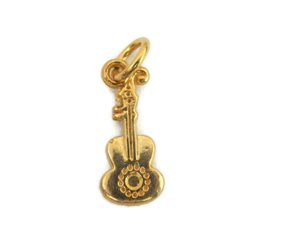 14K Yellow Gold Ukulele Charm Pendant
