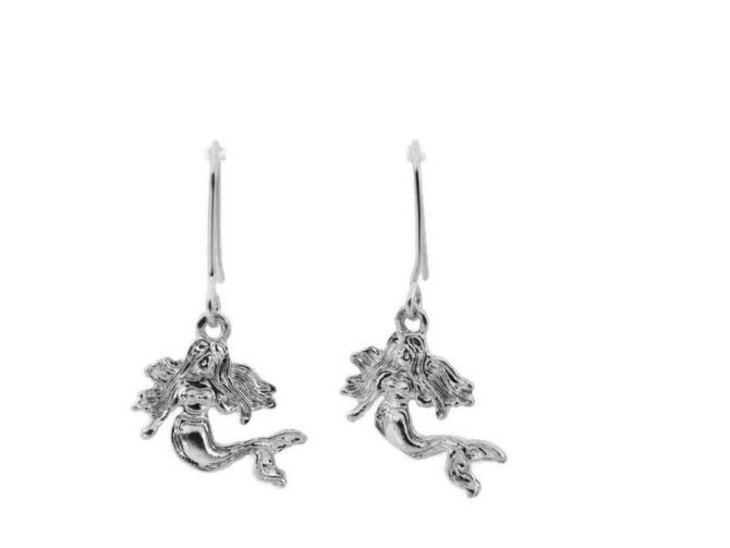 Mermaid Earrings Sterling Silver .925