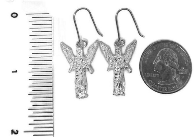 Archangel Gabriel Earrings .925 Sterling Silver - Image 2