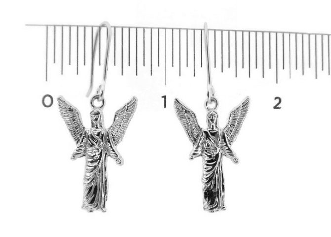 Archangel Gabriel Earrings .925 Sterling Silver - Image 3