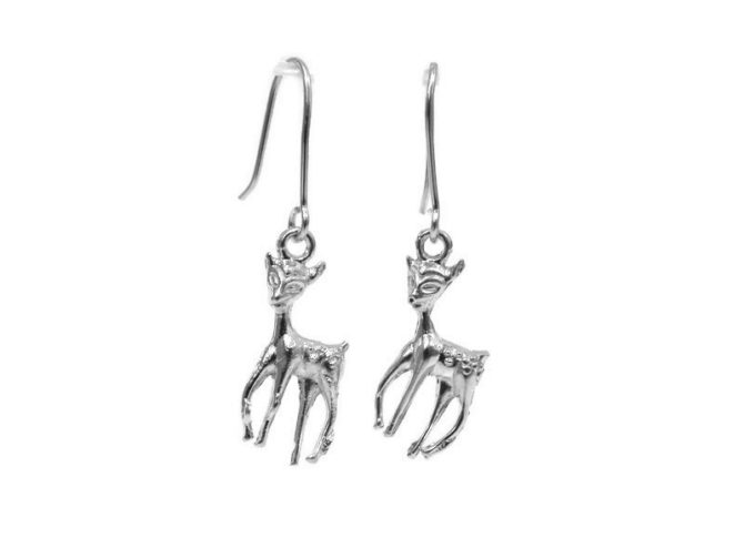 Baby Fawn Earrings .925 Sterling Silver