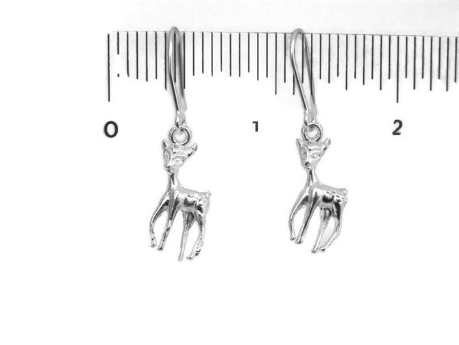 Baby Fawn Earrings .925 Sterling Silver - Image 2