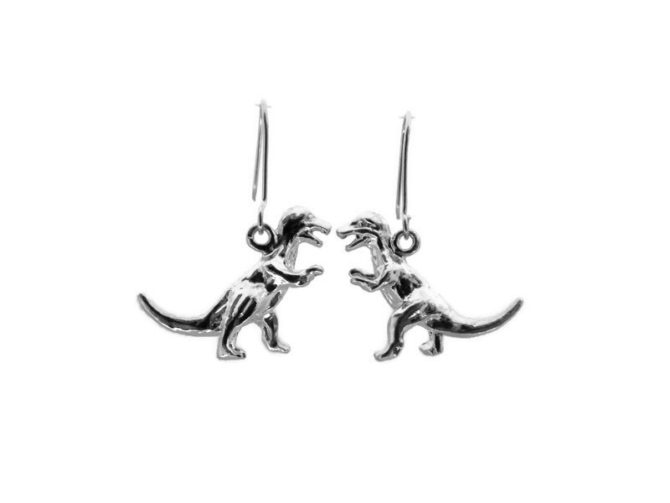 T-Rex Earrings .925 Sterling Silver - Image 2