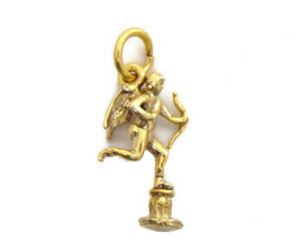 Cupid Angel Charm Pendant Yellow Gold