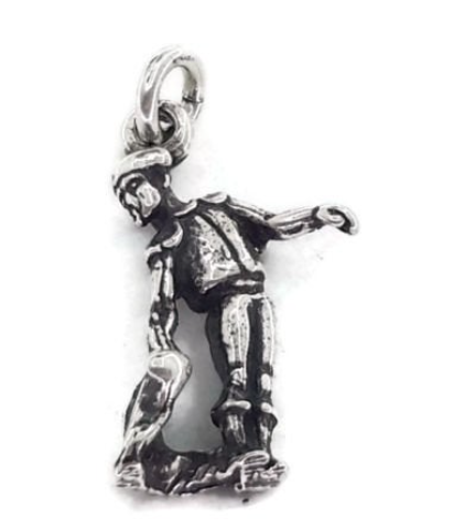 Torero Bullfighter Pendant Charm .925 Sterling Silver.