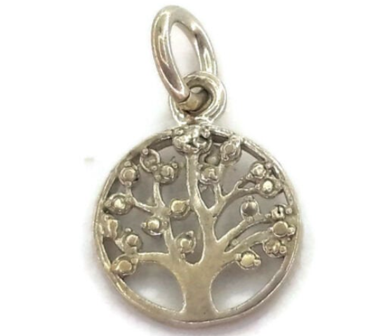 Tree of Life Charm Pendant .925 Sterling Silver.