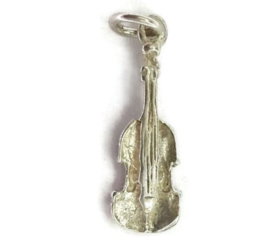 Violin Charm Pendant .925 Sterling Silver.