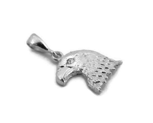 .925 Sterling Silver Eagle Head Charm Pendant