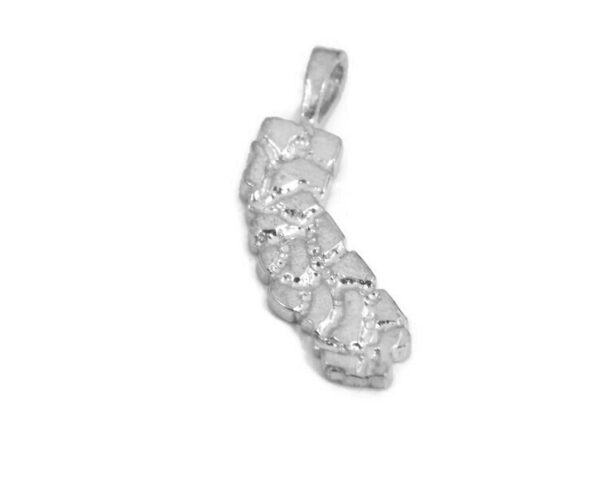 .925 Sterling Silver California Shape Nugget Charm Pendant