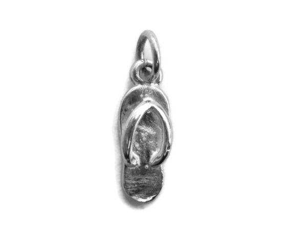 .925 Sterling Silver Flip Flop Charm Pendant