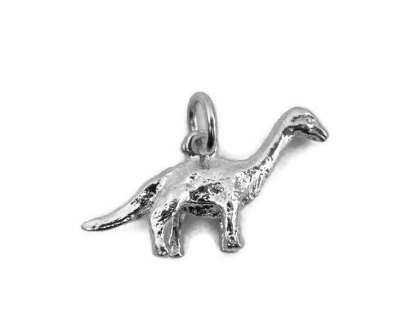 .925 Sterling Silver Apatosaurus Dinosaur Charm Pendant