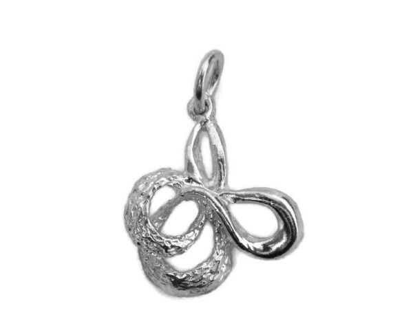 .925 Sterling Silver Ribbon Nugget 5 Charm Pendant