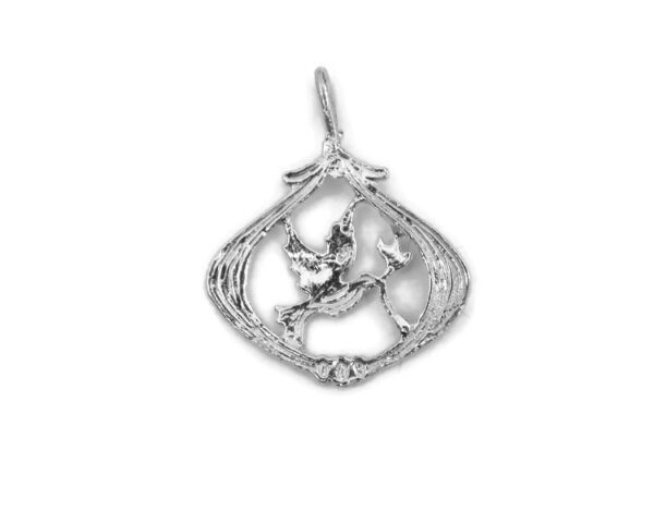 .925 Sterling Silver Peace Dove Charm Pendant