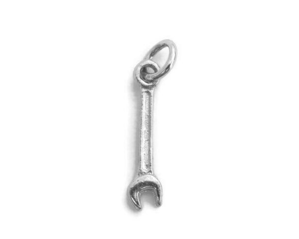 .925 Sterliling Silver Combination Wrench Charm Pendant