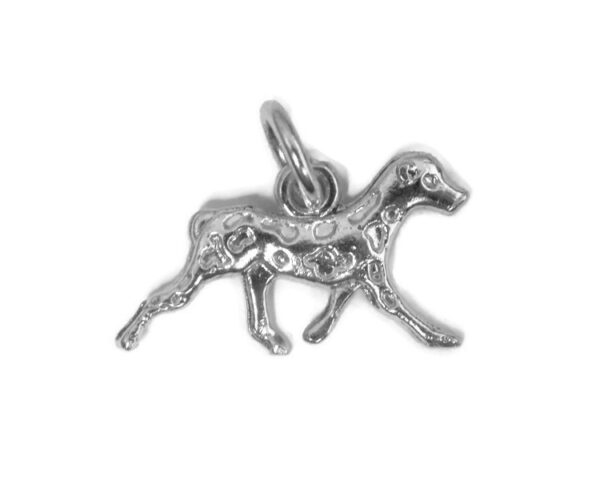 .925 Sterling Silver Dalmatian Dog Charm Pendant