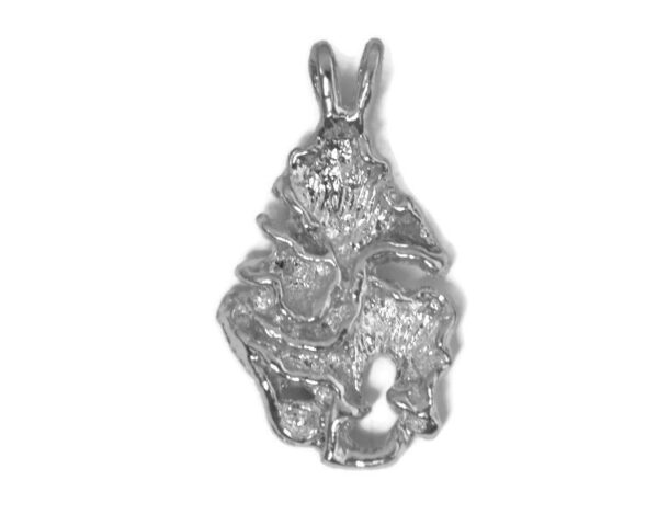 .925 Sterling Silver Nugget 7 Charm Pendant