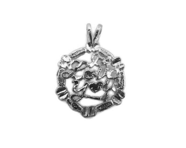 .925 Sterling Silver I Love You Charm Pendant