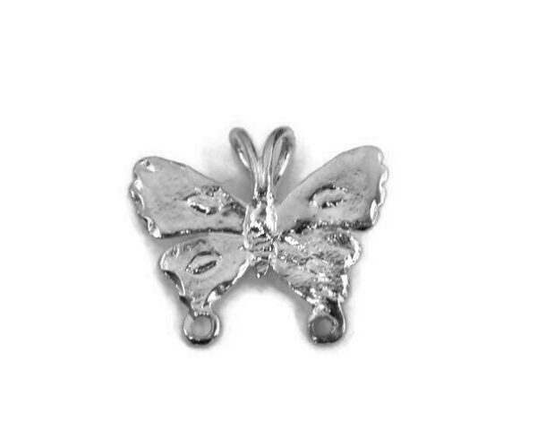 .925 Sterling Silver Butterfly Charm Pendant