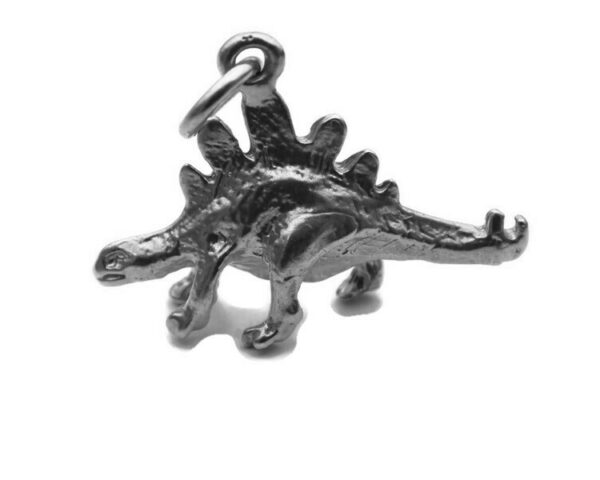 .925 Sterling Silver Stegosaurus Dinosaur Charm Pendant