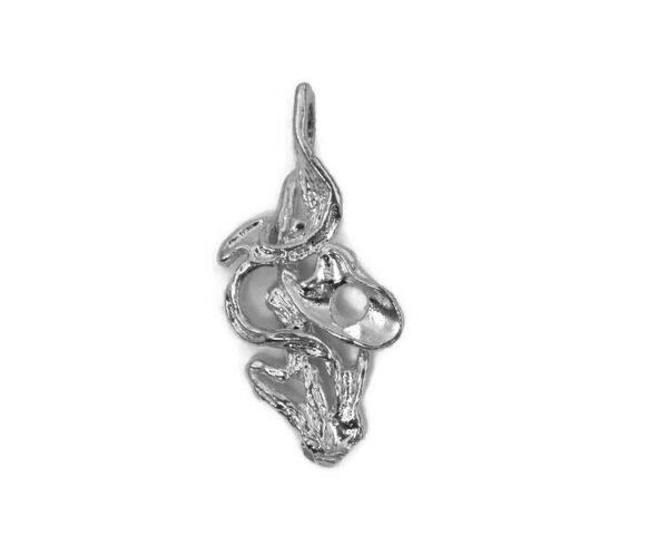 .925 Sterling Silver Nugget 8 Charm Pendant