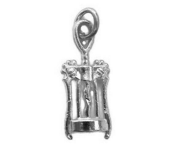 Wine Opener Pendant Charm .925 Sterling Silver