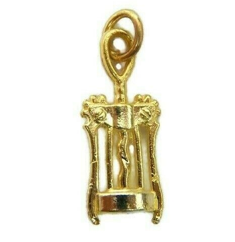 14k Yellow Gold Wine Opener Pendant Charm