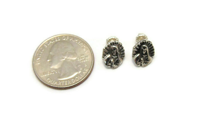 NEW .925 Sterling Silver Virgin Mary (Virgen de Guadalupe)  Earrings!! - Image 6