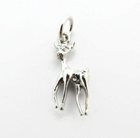 Deer Pendant Charm .925 Sterling Silver