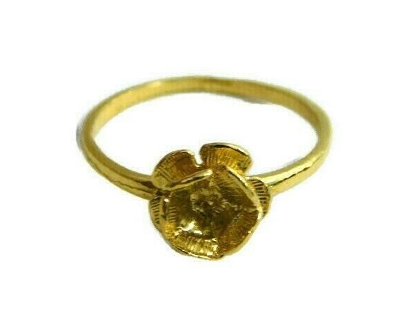 14k Yellow Gold Rose Ring for Girl or Women