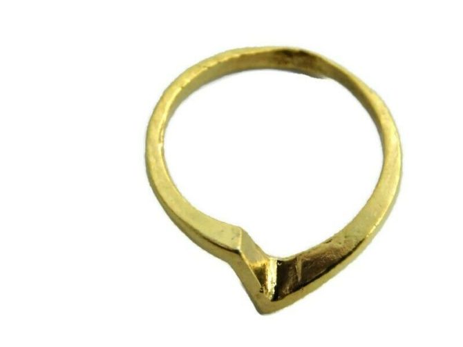 14k Yellow Gold Geometric Band Women - Image 2