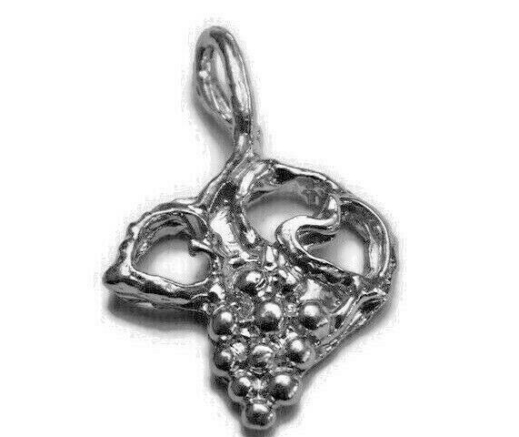 Grape Charm Pendant .925 Sterling Silver