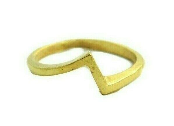 14k Yellow Gold Geometric Band Women