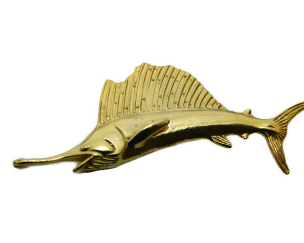 Sailfish ( Pez Vela ) Pendant Charm 14k Gold