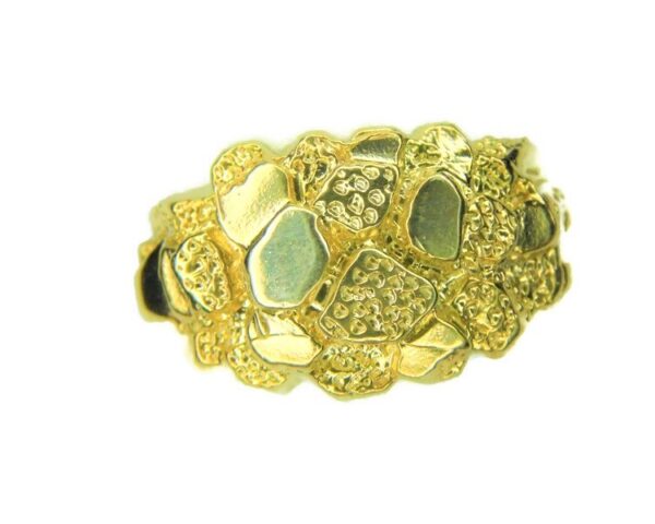 14k Solid Yellow Gold Nugget 4 Ring!!