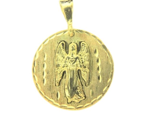 14k Yellow gold Archangel Samael (Arcangel Samuel) Medal
