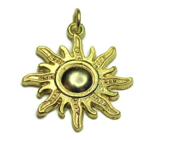 14k Yellow Gold Sun #1 pendant Charm